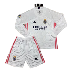 Детская футбольная форма Реал Мадрид длинный рукав (2020-2021), Клуб, Детская, Длинный, 2020/2021, Домашняя, Реал Мадрид, Чистая спина, Испании, XXXS (16)