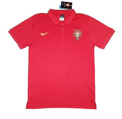 Футболка поло Португалія (FP0037), Nike, Доросла, Чоловіча, Червоний, Португалия, S