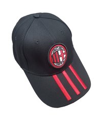 Футбольна кепка Мілан (чорна)