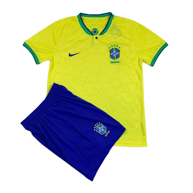 Дитяча футбольна форма Бразилії (2022-2023), Клуб, Дитяча, Короткий, 2022/2023, Домашня, Бразилия, Чиста спина, XXXS (16)