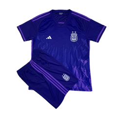 Дитяча футбольна форма Аргентини (2022-2023), Клуб, Дитяча, Короткий, 2022/2023, Виїздна, Аргентина, Чиста спина, XXXS (16)